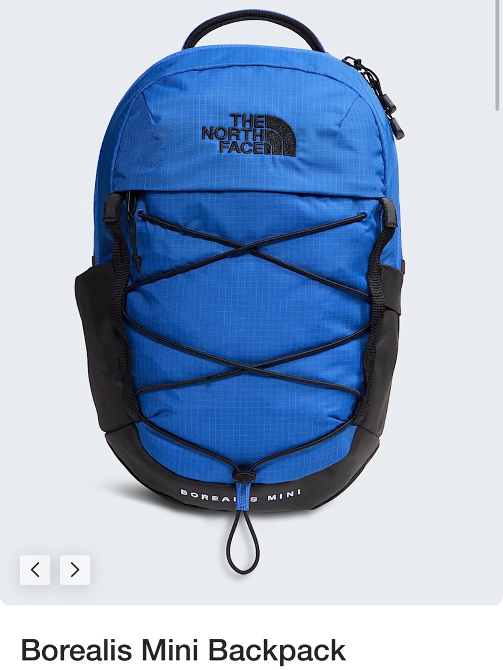The North Face Adult Borealis Mini Backpack 10L Blue Black NWT Water Resistant